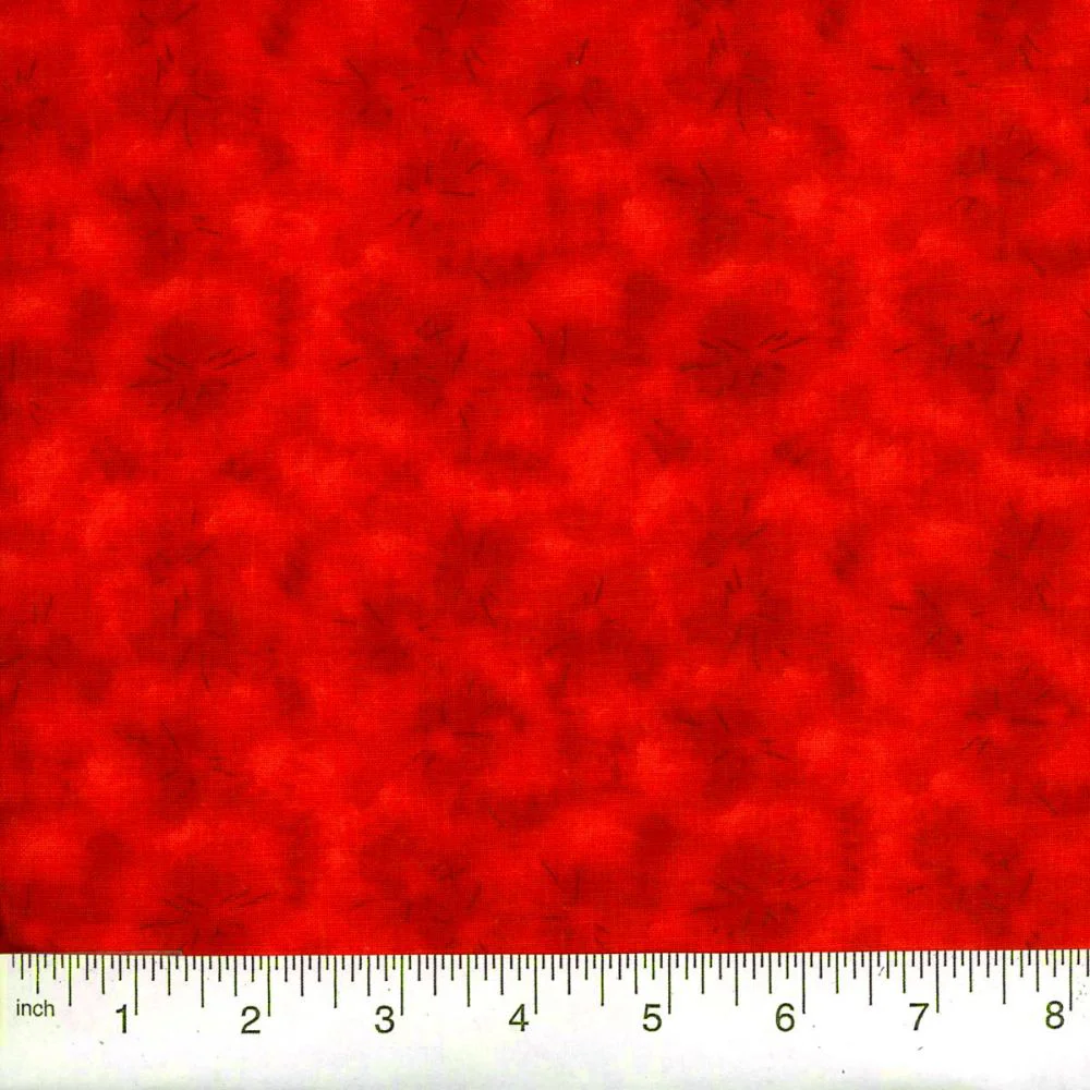 Bright Red Cloud Burst 45" wide Fabric per yard