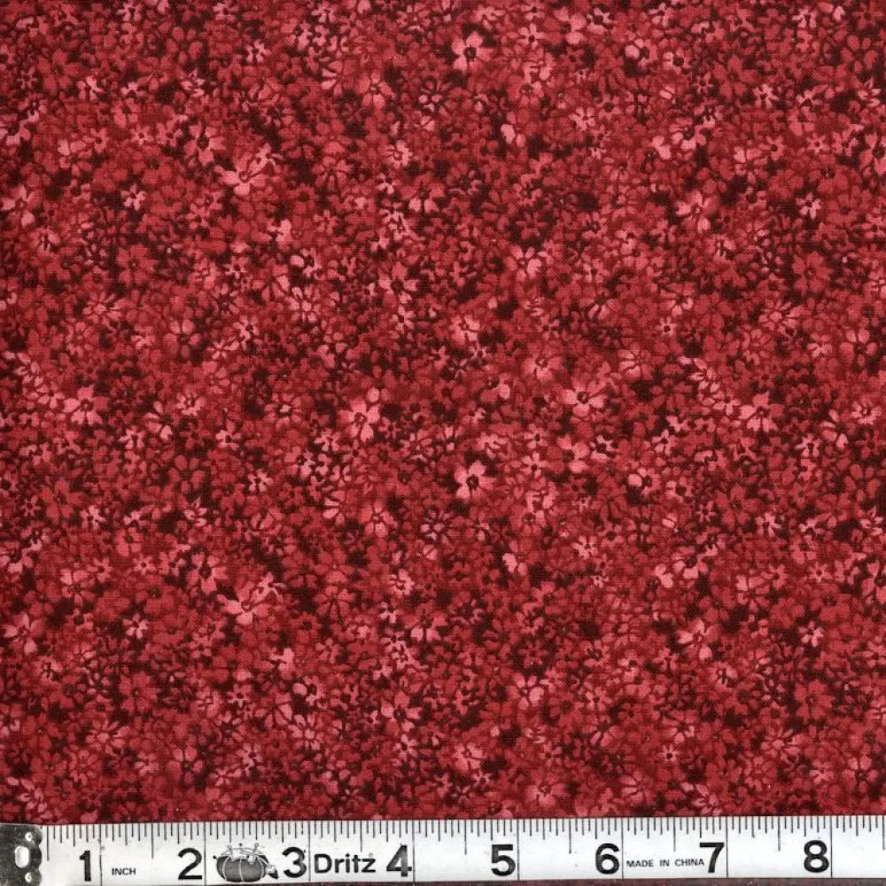 Burgundy Confetti Floral 45" wide Fabric per yard