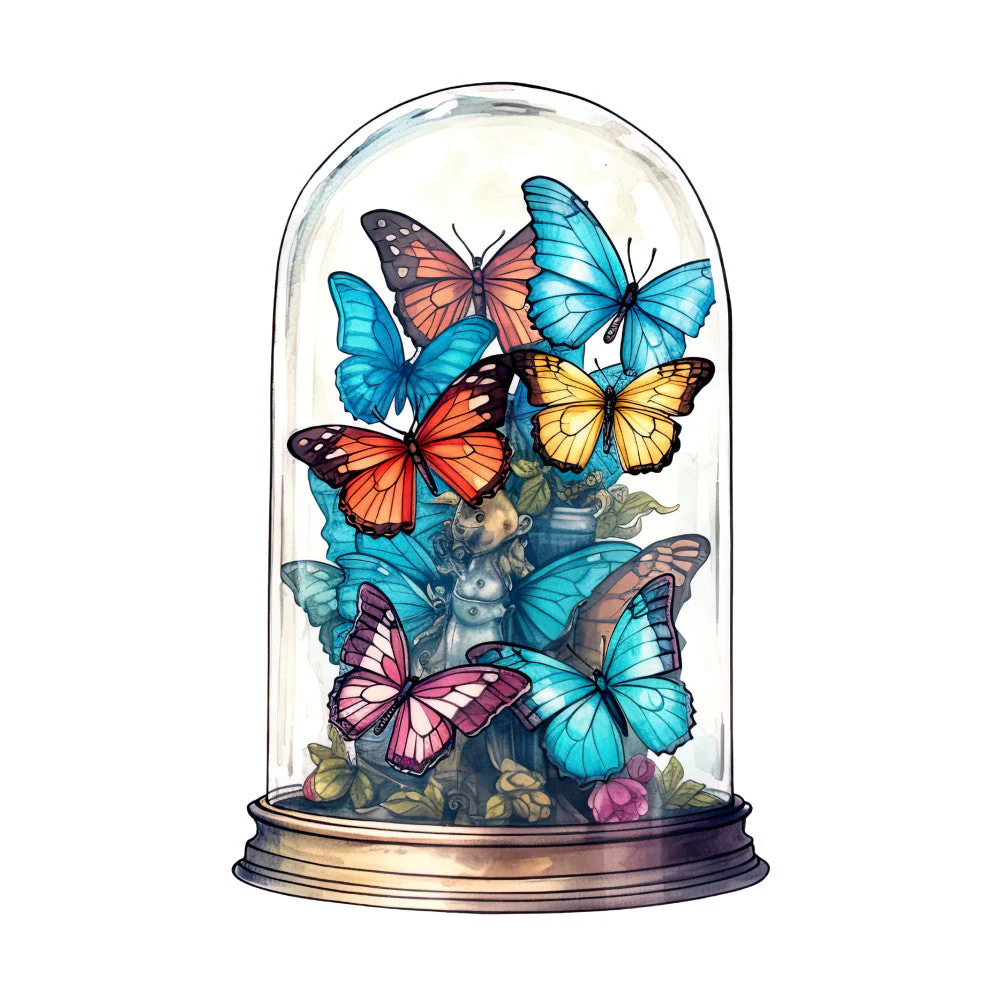 Butterflies in a Dome Fabric Panel 8