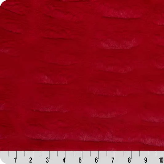 Luxe Cuddle Milan Cardinal Fabric per yard