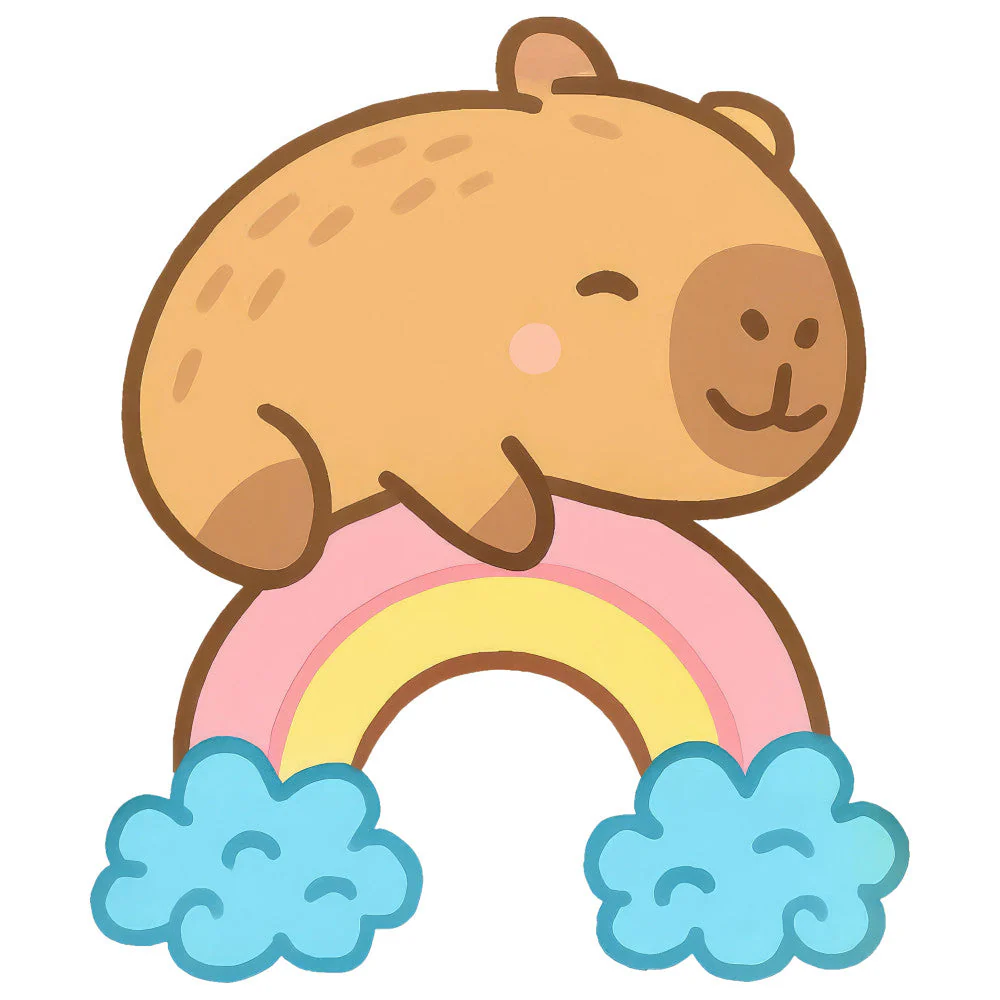 Cartoon Capybara Fabric Panel 9