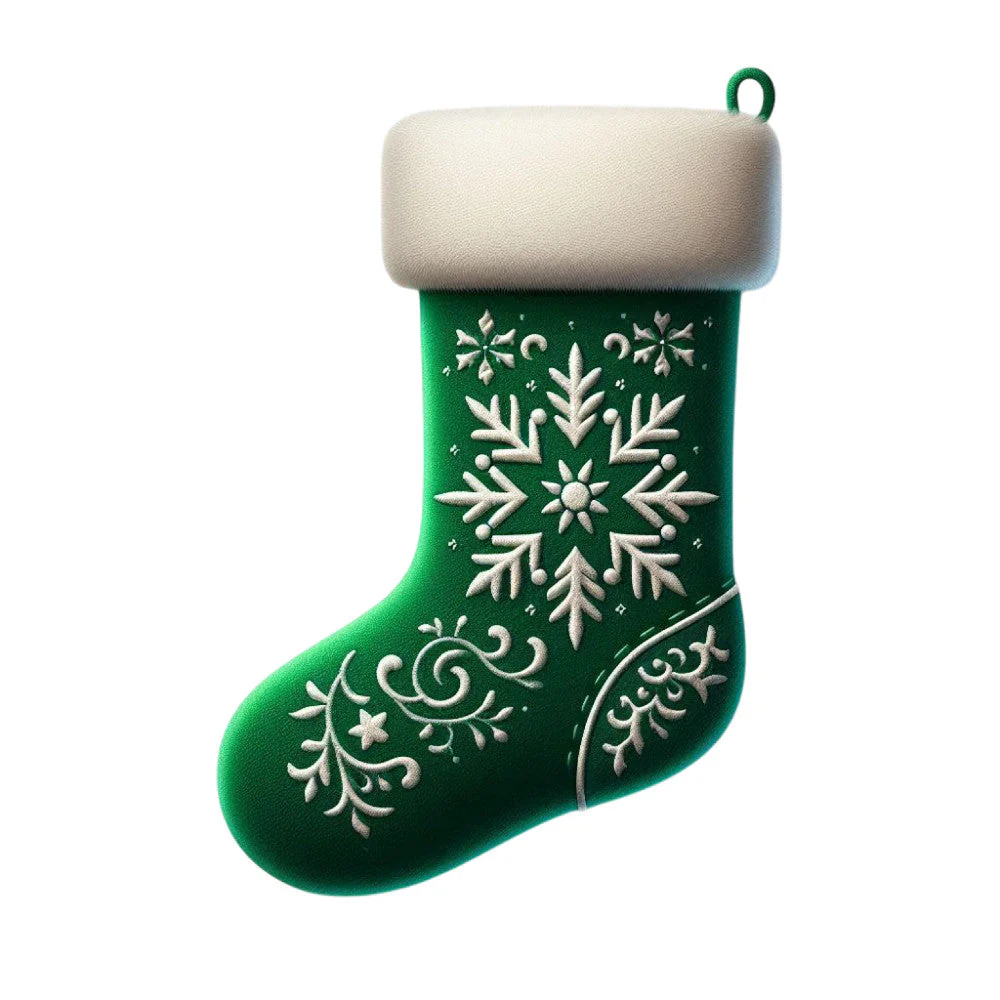 Cartoon Christmas Stockings Fabric Panel 15
