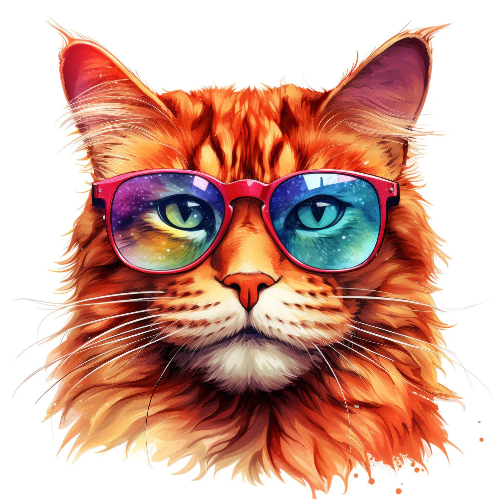 Cats with Sunglasses Fabric Panel 15