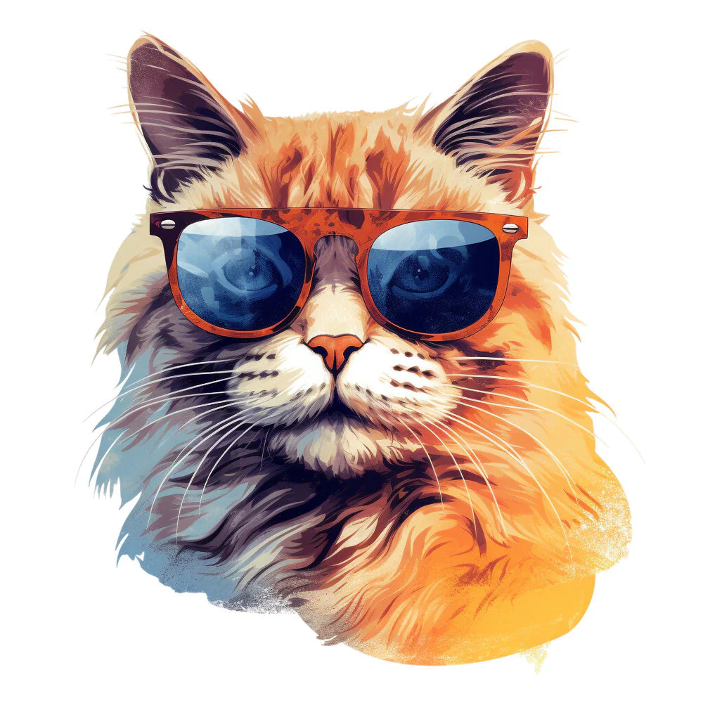 Cats with Sunglasses Fabric Panel 26