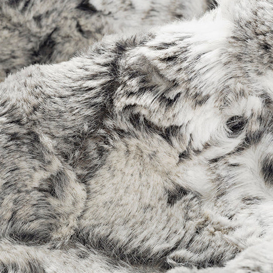Luxe Cuddle Snowy Owl Charcoal 58" - 60" Fabric per yard - Image 3