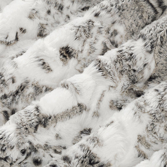 Luxe Cuddle Snowy Owl Charcoal 58" - 60" Fabric per yard - Image 4