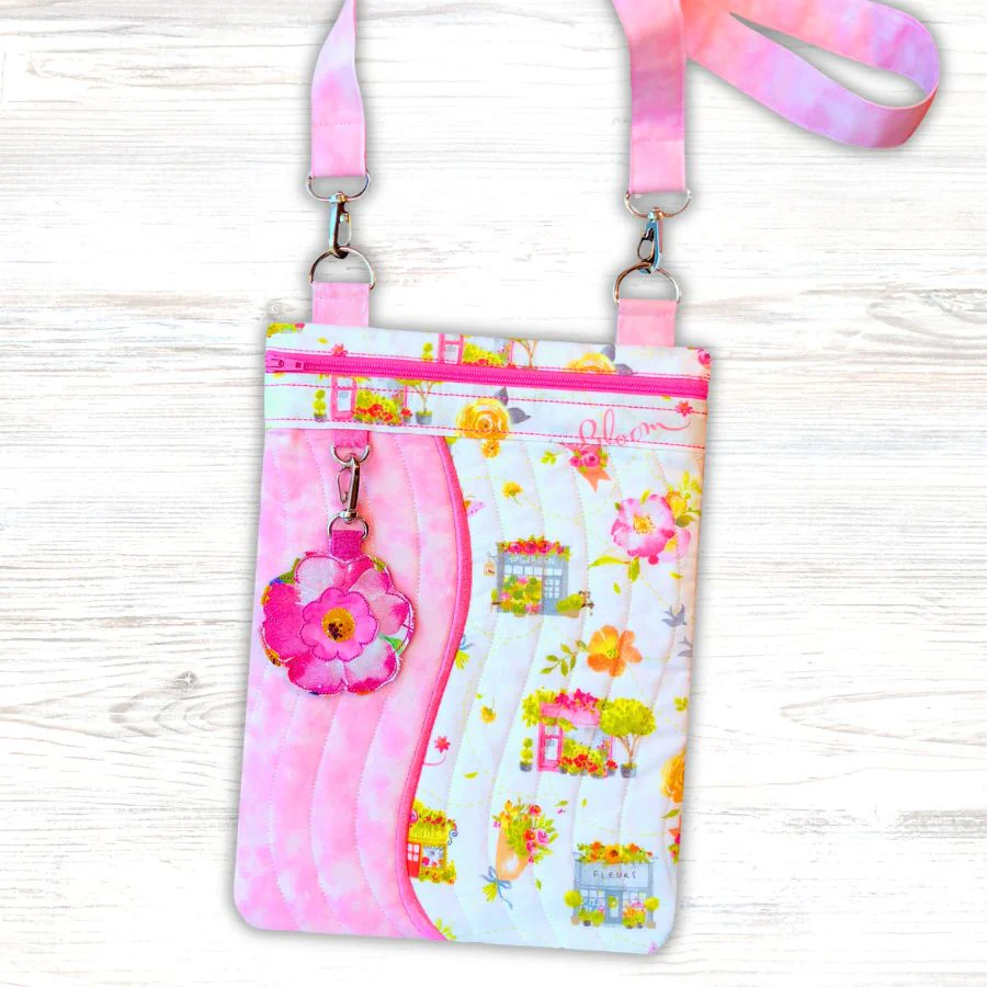 Charming Crossbody Bags In the Hoop Machine Embroidery Design Pickle Pie Designs - Image 2