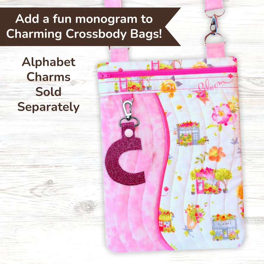 Charming Crossbody Bags In the Hoop Machine Embroidery Design Pickle Pie Designs - Image 3