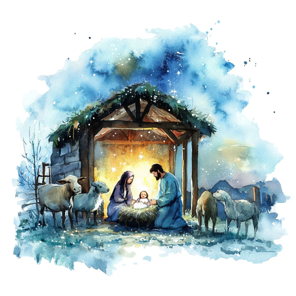 Christmas Nativity Scene Fabric Panel 5