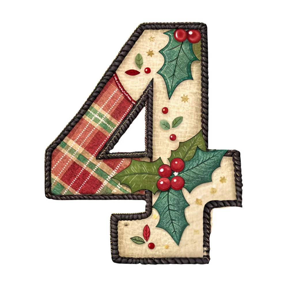 Christmas Patchwork Alphabet Fabric Panel 18