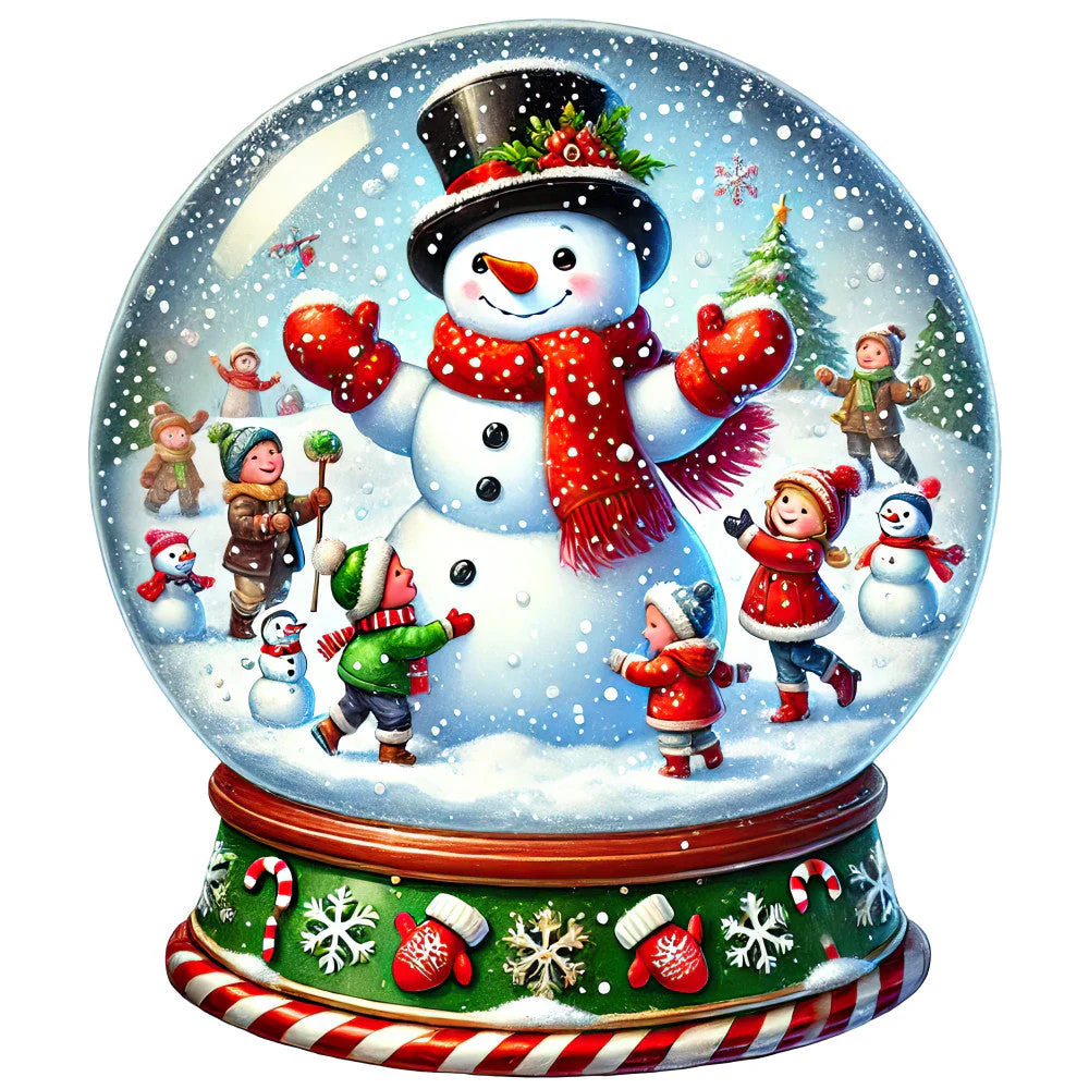 Christmas Snow Globes Fabric Panel 34