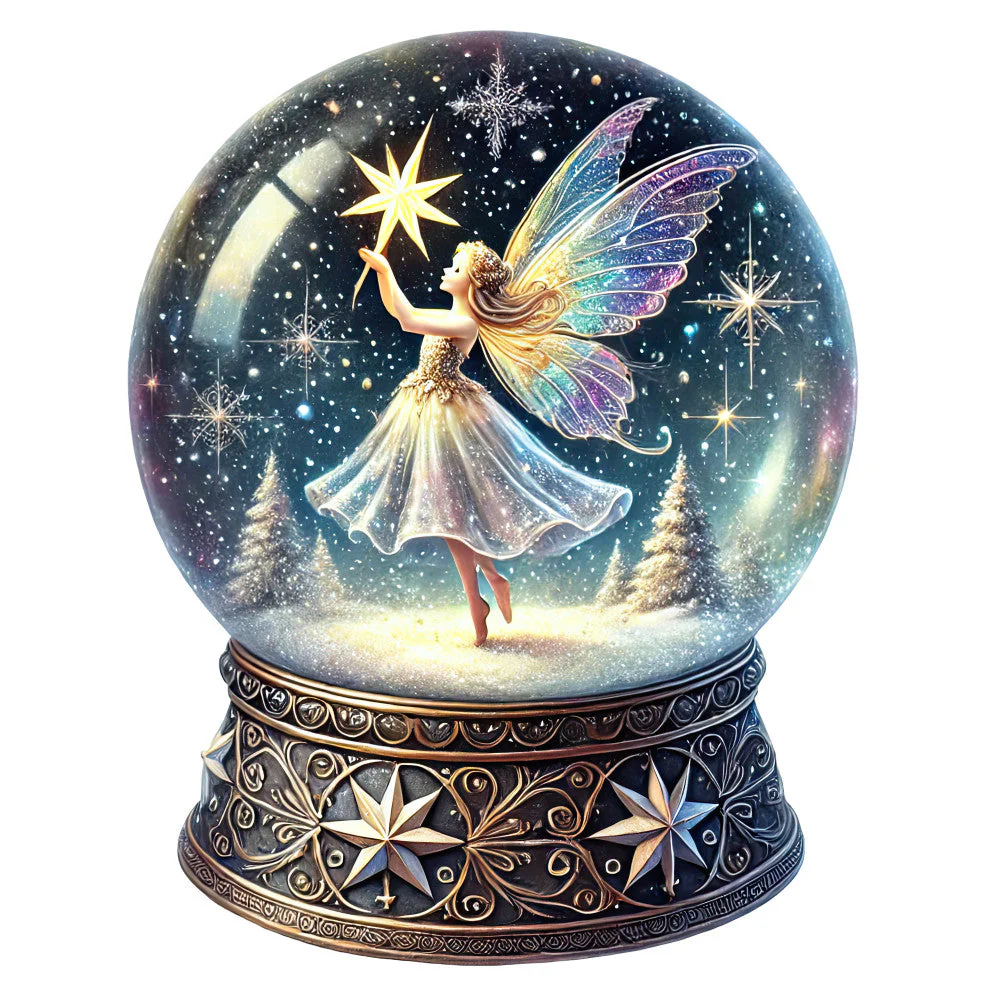 Christmas Snow Globes Fabric Panel 45