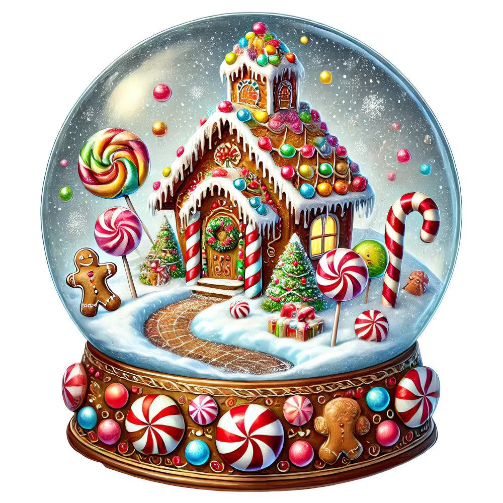 Christmas Snow Globes Fabric Panel 48