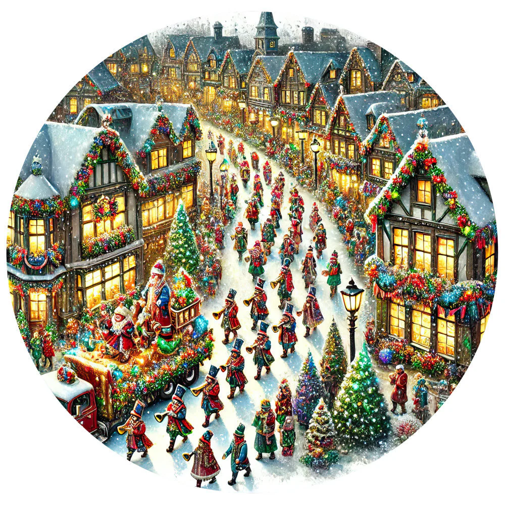 Christmas Villages Fabric Panel 1