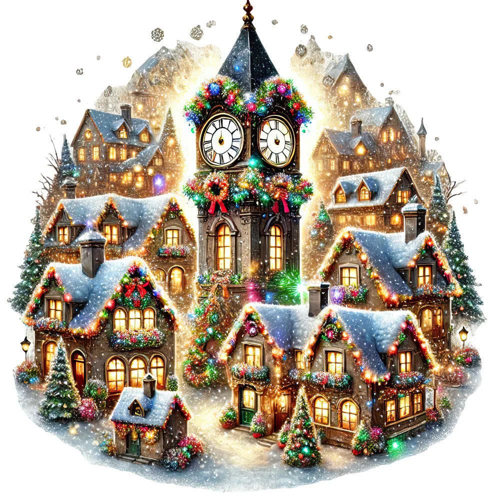 Christmas Villages Fabric Panel 31