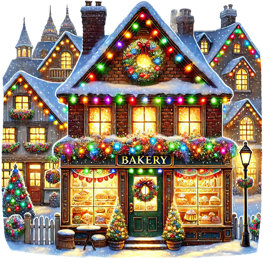 Christmas Villages Fabric Panel 70