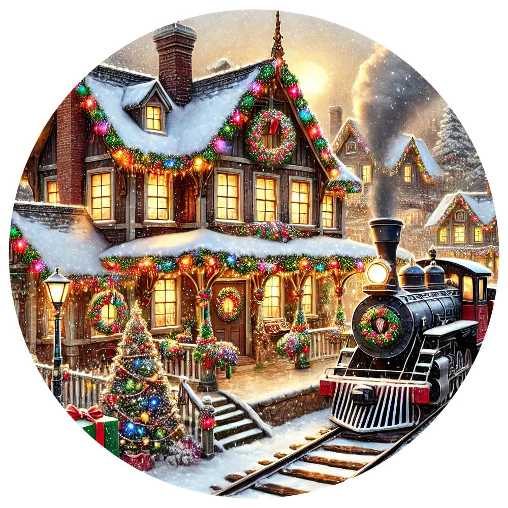 Christmas Villages Fabric Panel 92