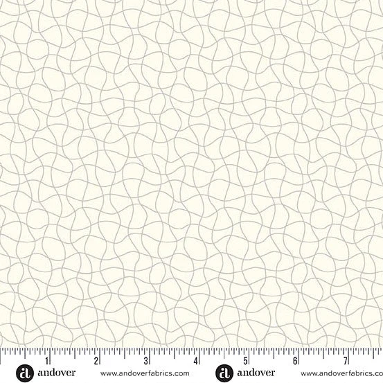 Chrome Drift Net Coastal Walk 108" Cotton Wideback Fabric per yard