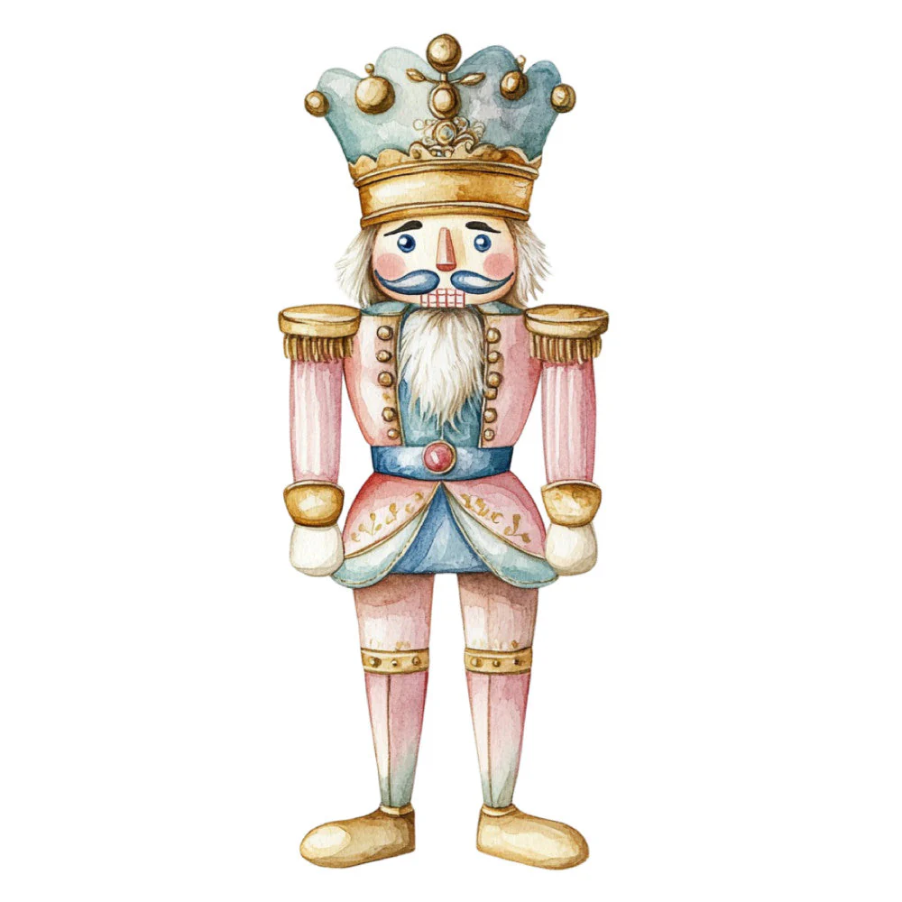 Classic Christmas Nutcrackers Fabric Panel 3