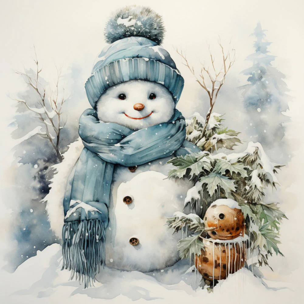 Classic Snowman Fabric Panel 11