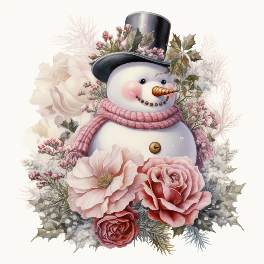 Classic Snowman Fabric Panel 4