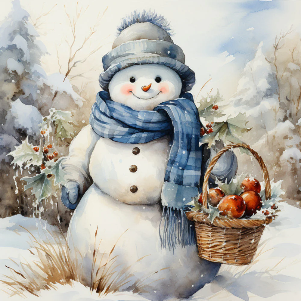 Classic Snowman Fabric Panel 74