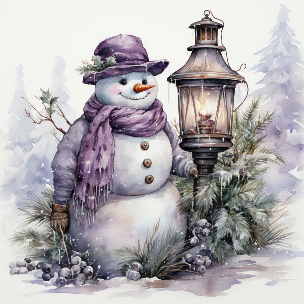 Classic Snowman Fabric Panel 8