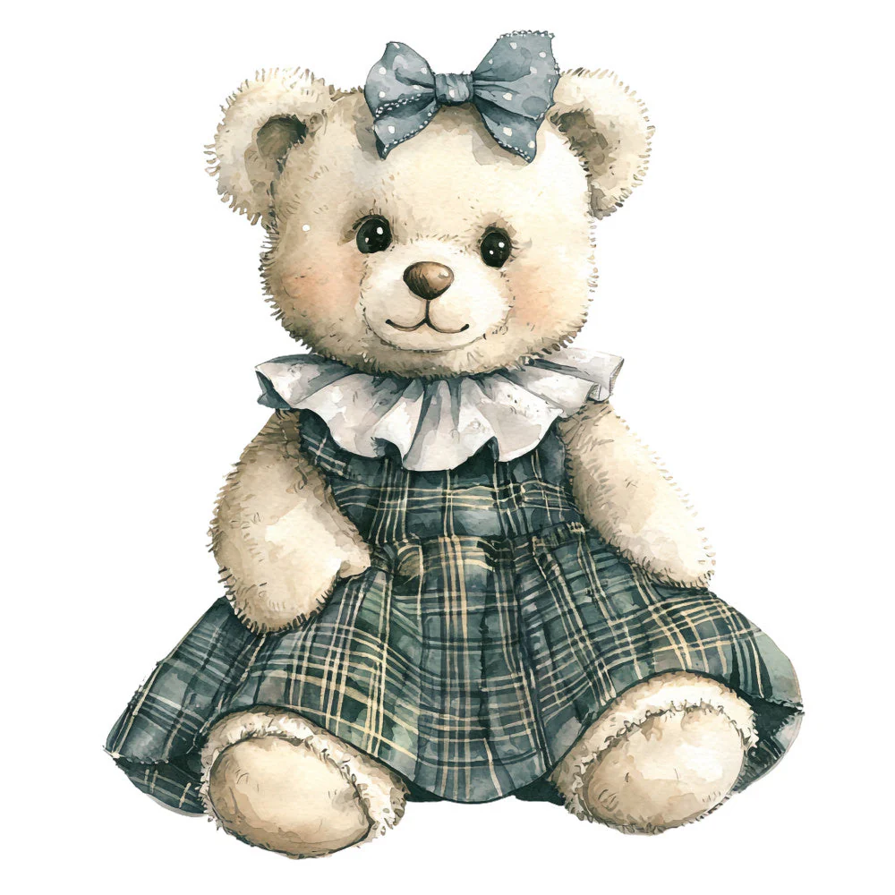 Classic Teddy Bear Fabric Panel 23