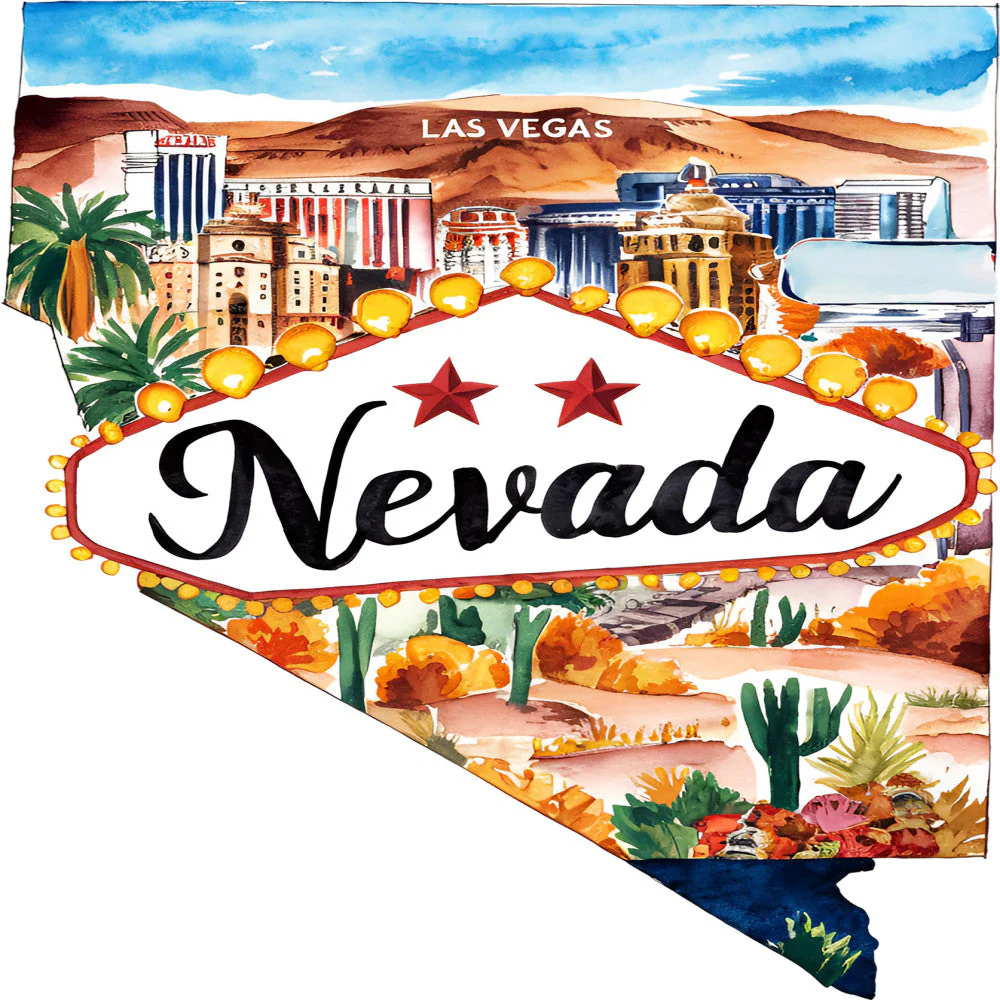 Classic US States Fabric Panel 15