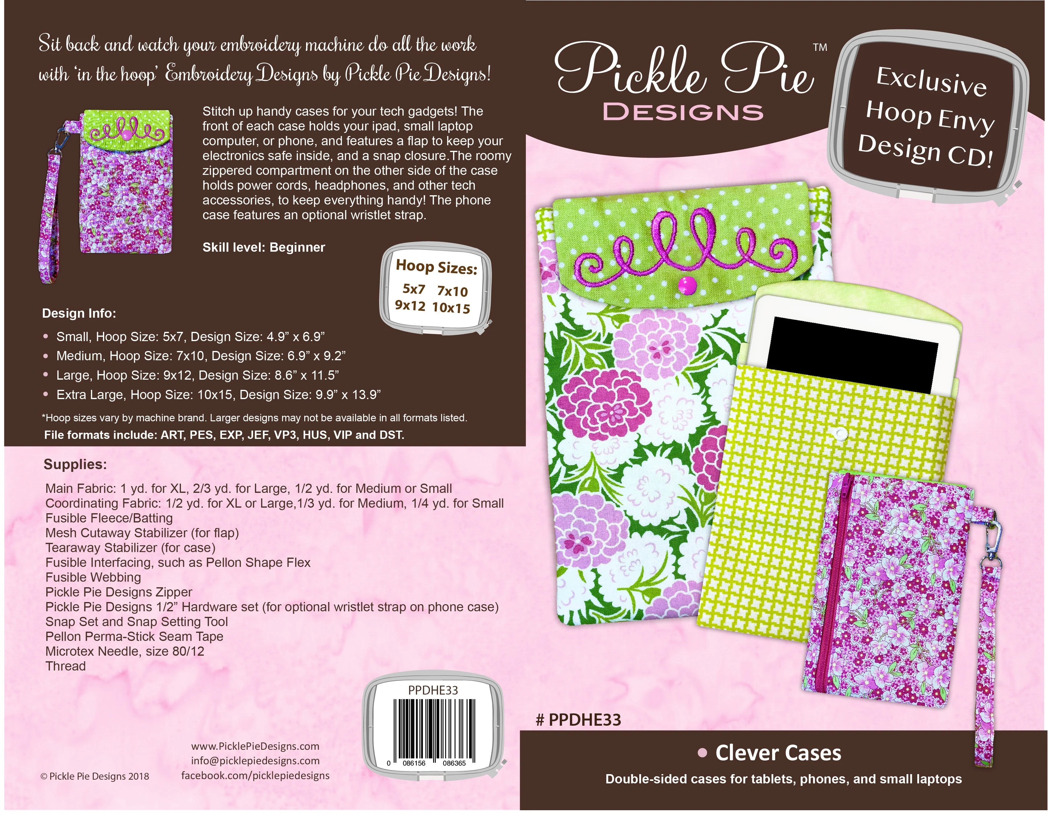 Clever Cases In the Hoop Embroidery Design Collection