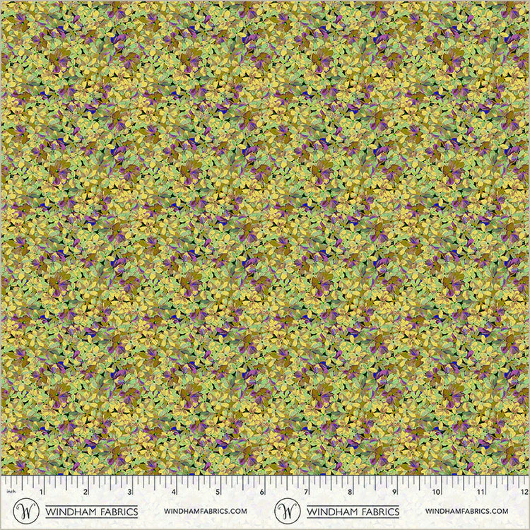 Clover Flowerbed Midnight Blooms Cotton 44"/45" Fabric Per Yard