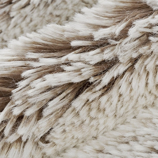 Luxe Cuddle Frosted Shaggy Cocoa/Snow 58"/60" Fabric per yard - Image 2