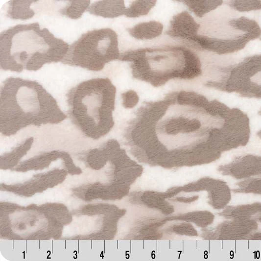 Coconut Cream Luxe Cuddle Bunny Jungle Cat 58"/60" Fabric per yard