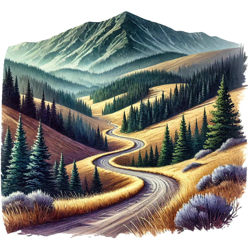 Colorado Rocky Mountains Fabric Panel 21