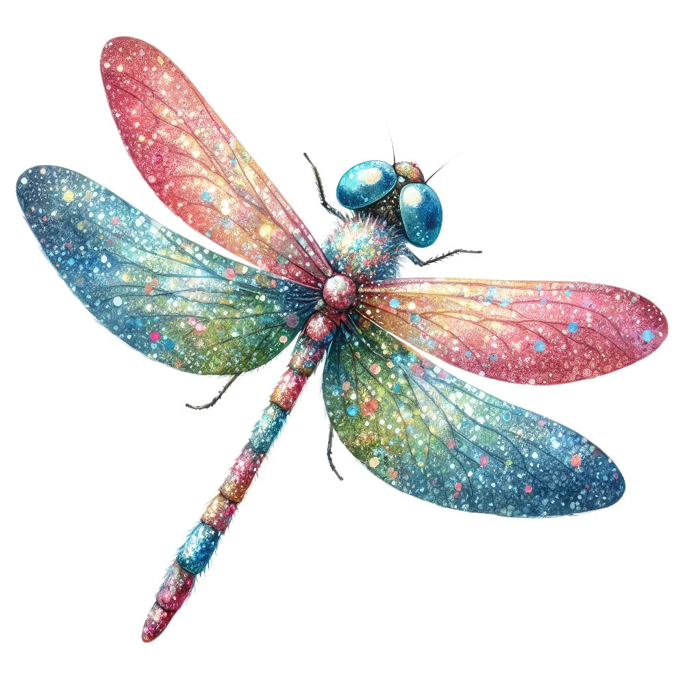 Colorful Dragonfly Fabric Panel 2