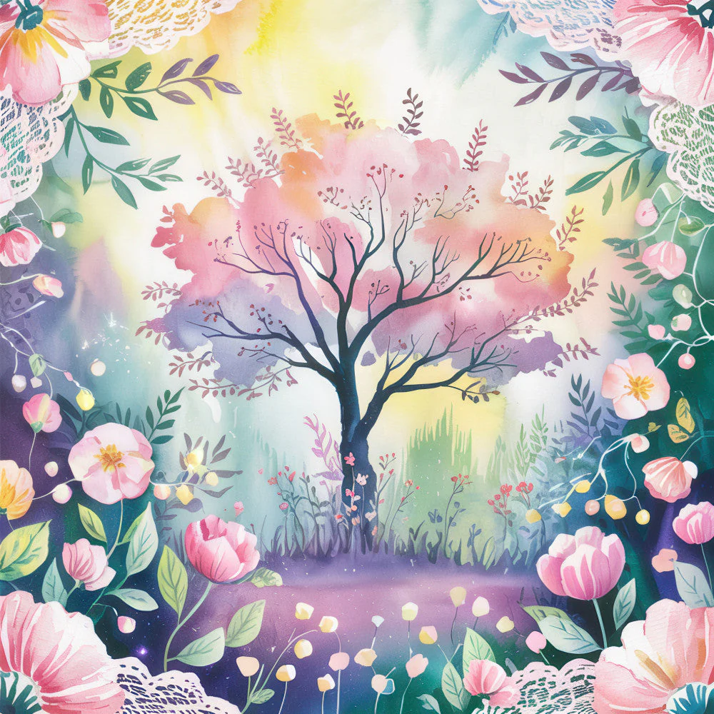 Colorful Woodland Fabric Panel 8