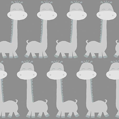 Comfy Flannel - Gray Giraffes 44"/45" Cotton Flannel Fabric per yard