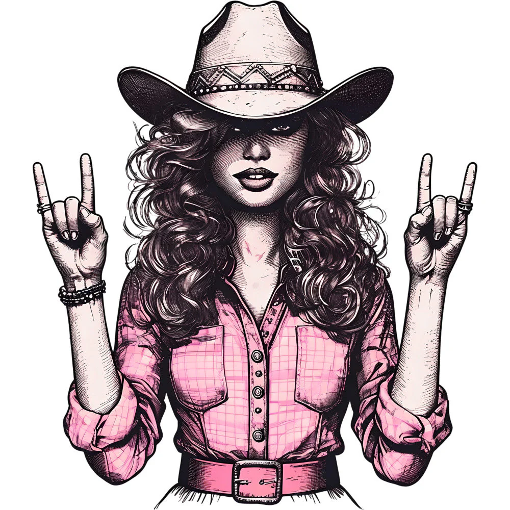 Coquette Cowgirl Fabric Panel 12