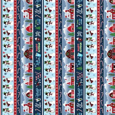 Country Christmas - Stripe 44" / 45" Fabric Per Yard