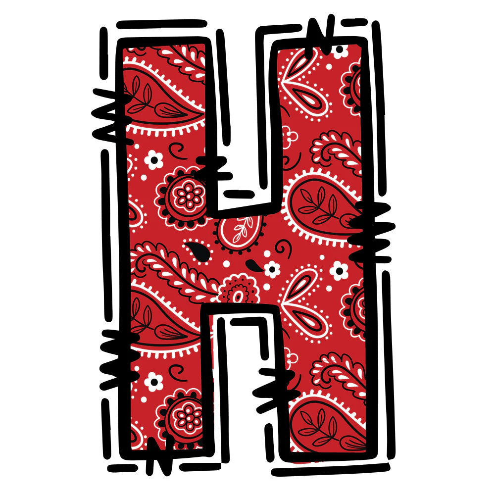 Cowboy Alphabet Fabric Panel 9