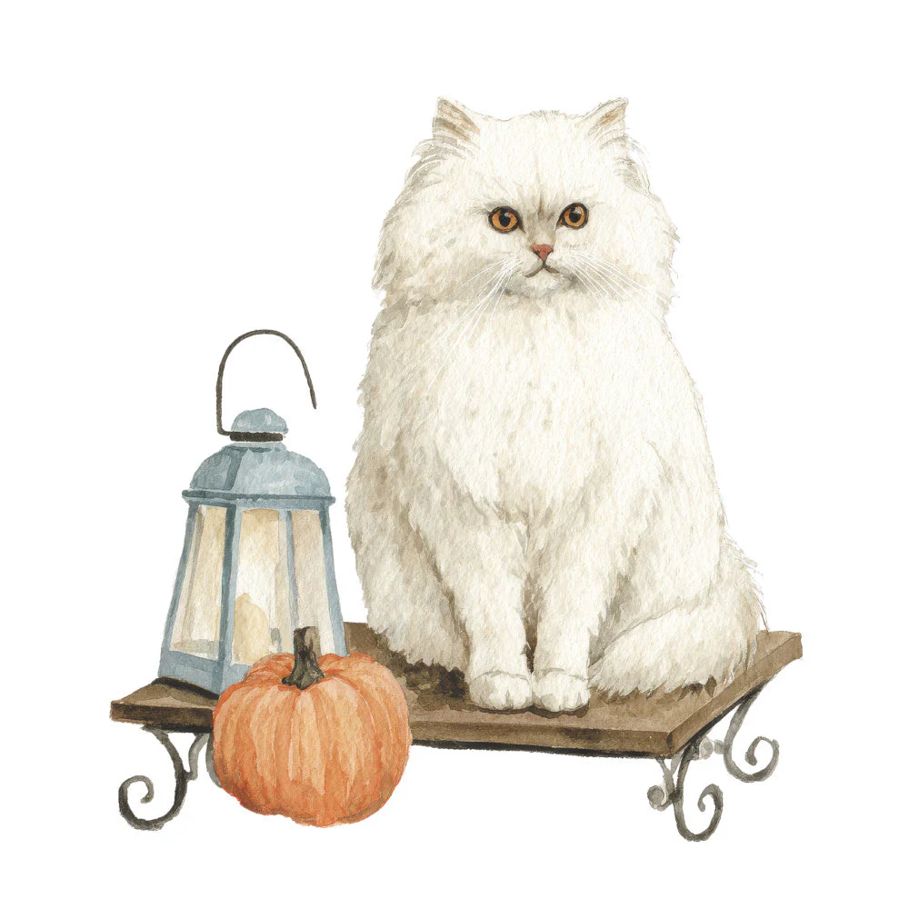 Cozy Autumn Cats Fabric Panel 19