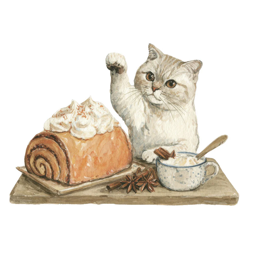 Cozy Autumn Cats Fabric Panel 46