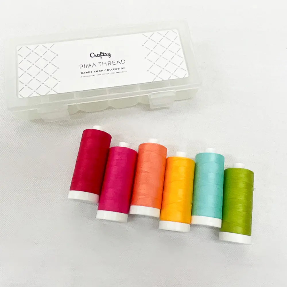 Craftsy Stash Builder Pima Thread Bundle Candy Shop Collection 6 spools