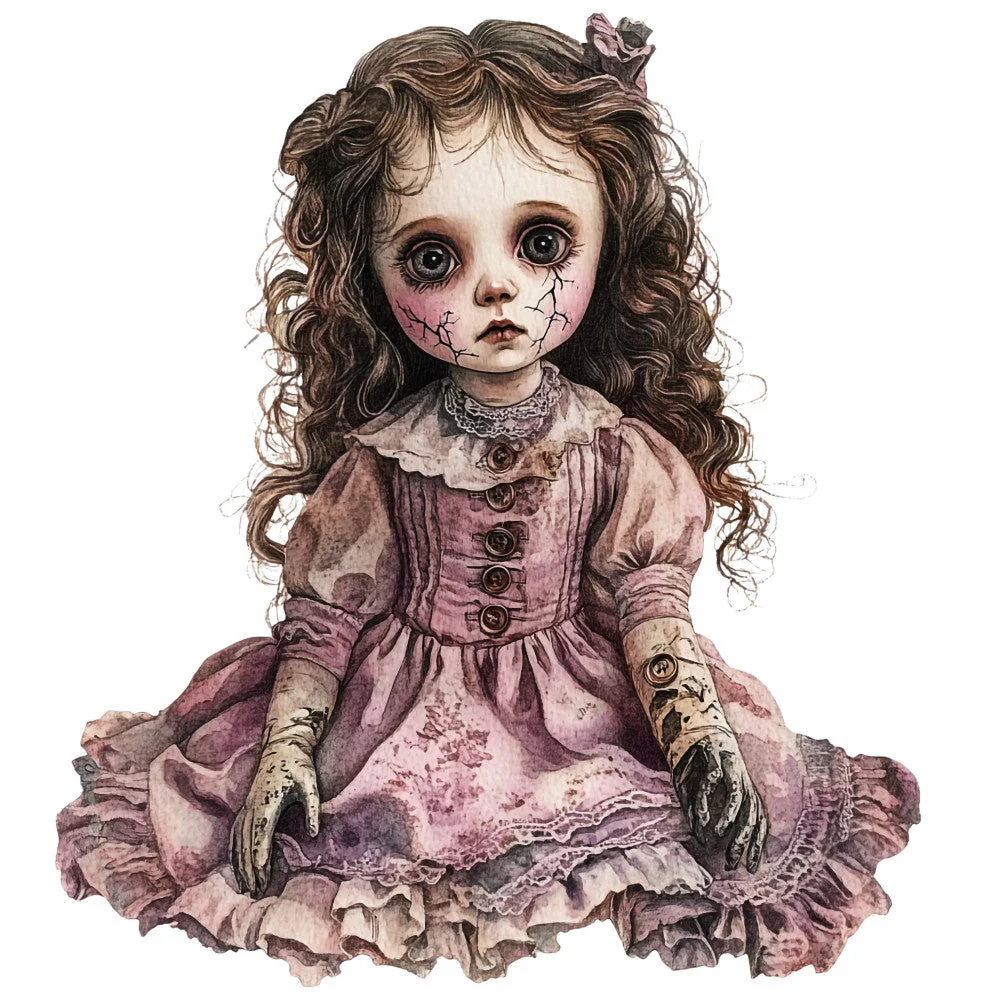 Creepy Dolls Fabric Panel 8