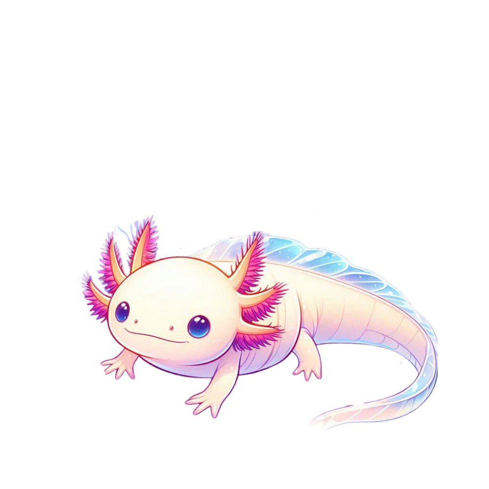 Cute Cartoon Axolotl Fabric Panel 23