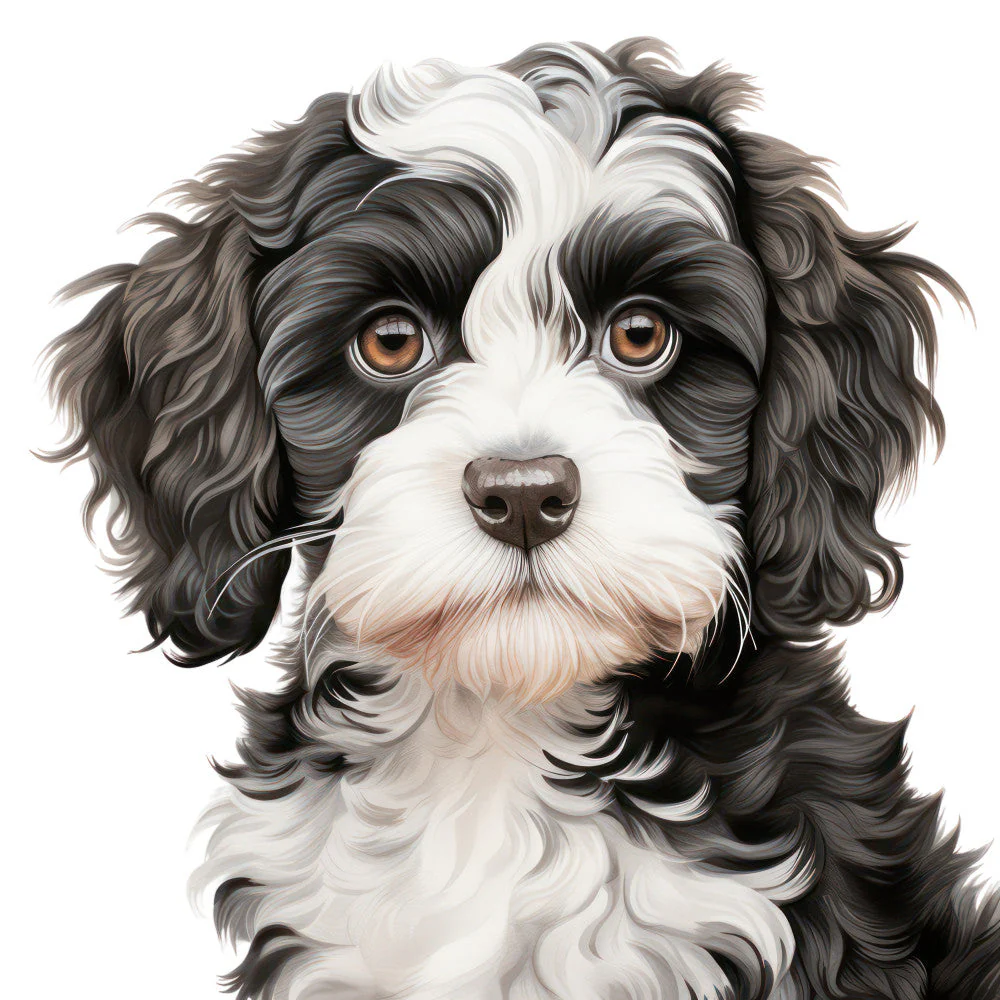 Cute Cavapoos Fabric Panel 2