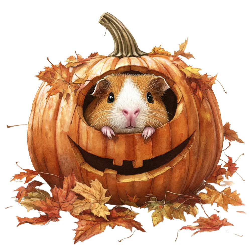 Cute Guinea Pigs Fabric Panel 11
