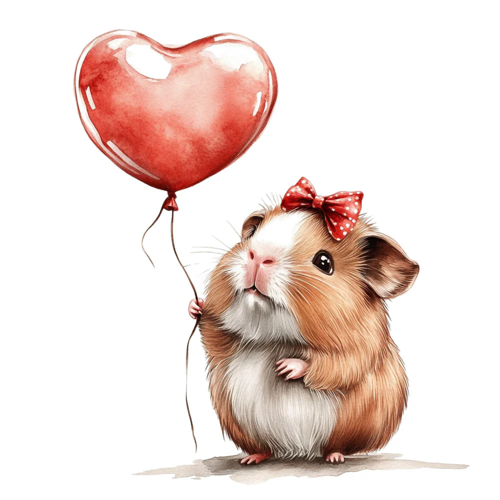 Cute Guinea Pigs Fabric Panel 16