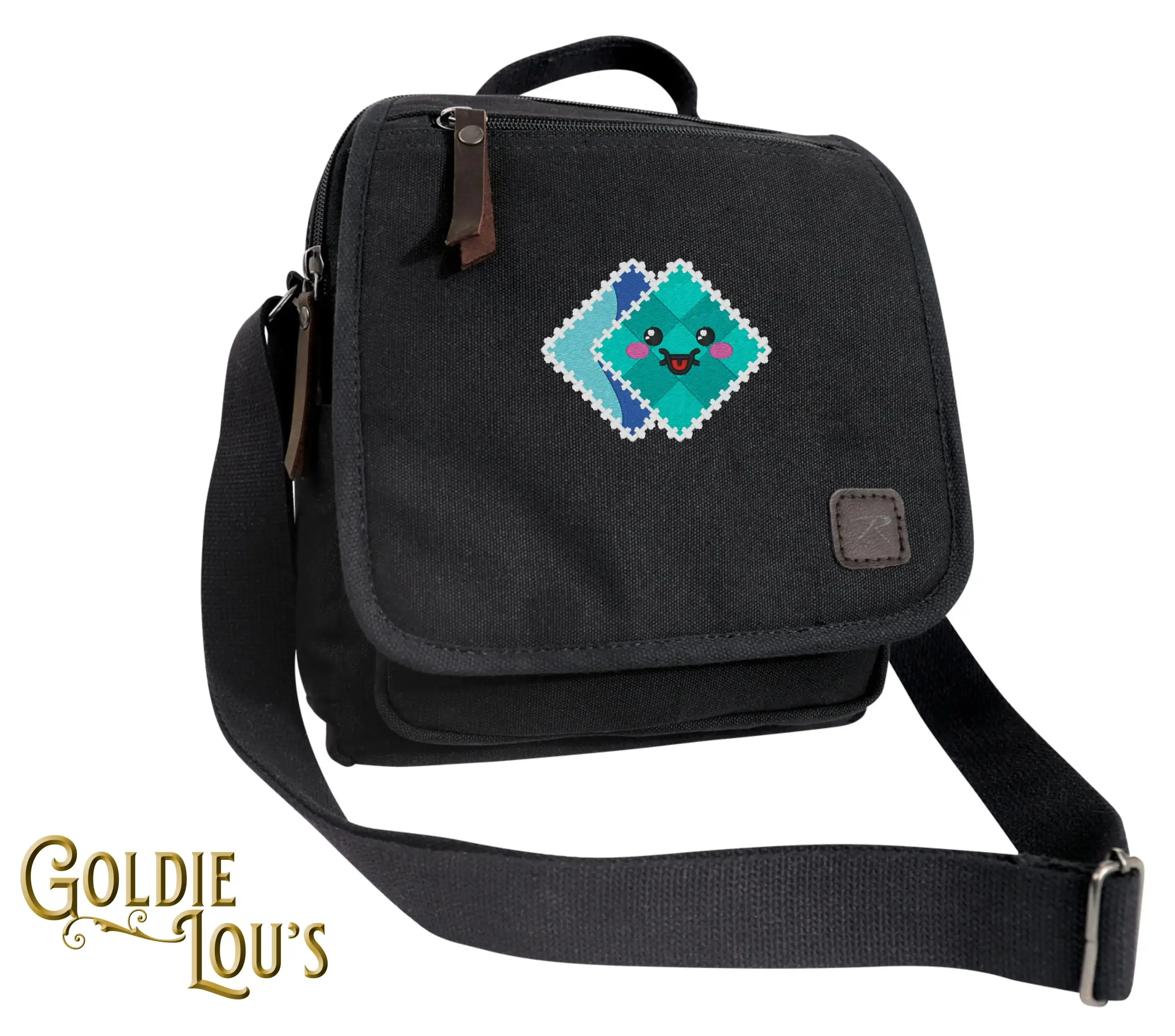 Cute Nine Patch Quilt Block Canvas Shoulder Bag