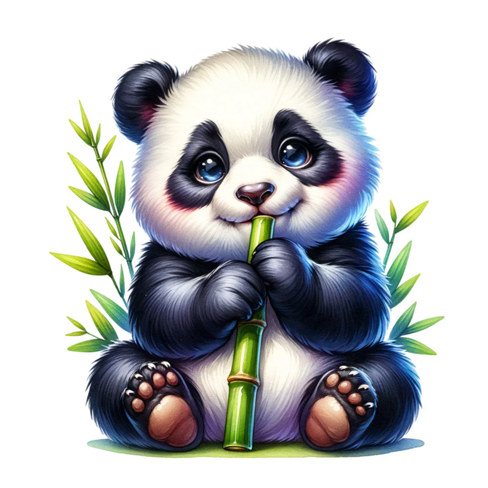 Cute Panda Fabric Panel 1